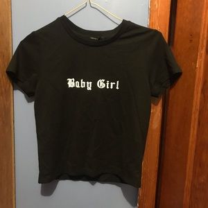 Baby girl very cute black tee !
